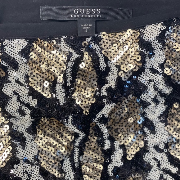Guess Embellished Leopard Printed Skirt  
Style # W54D40W71S1 - Picture 3 of 6